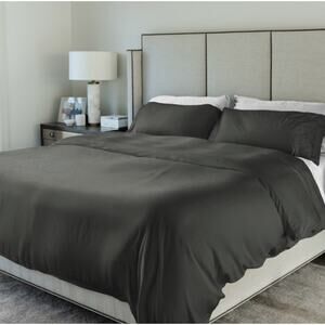 Cariloha Onyx Bamboo Sateen Duvet Cover Set Size Full/Queen